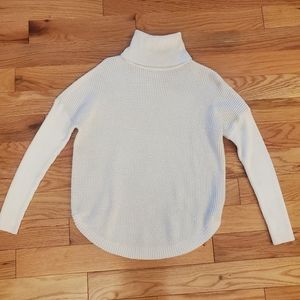 White waffle knit Michael kors turtleneck sweater